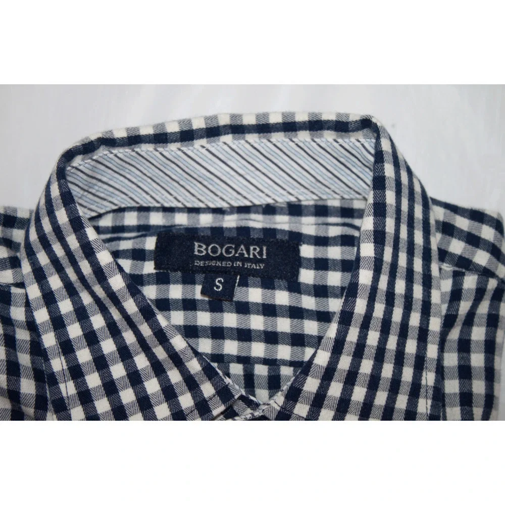 Bogari Men's Long Sleeve Button Front Flip Cuff Shirt Size Small‎